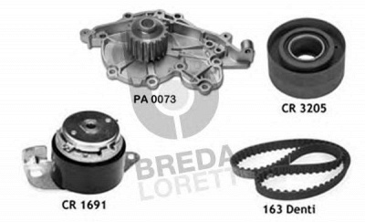 BREDA LORETT kpa0398a -  Водяной насос + комплект зубчатого ремня